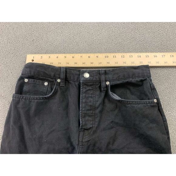 Stussy Big Ol Jeans Men W28 Black Relaxed Fit Baggy Button Fly Skateboarding - Picture 5 of 9